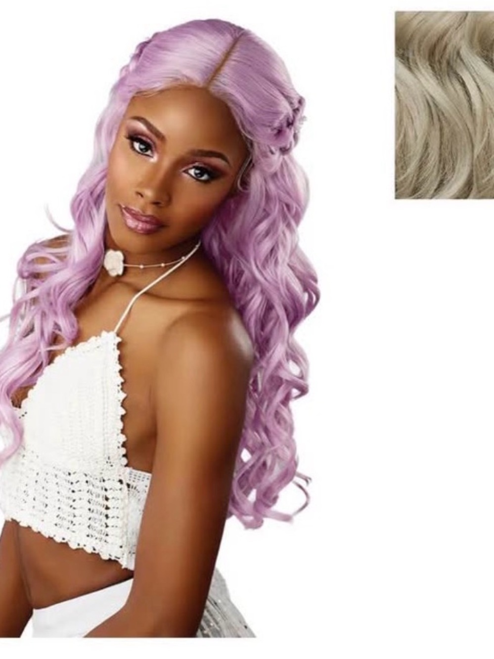 Flower Gal Glueless Ypart Laceparting Hand Tied wig - LIGHT  ASH BLONDE - NEW